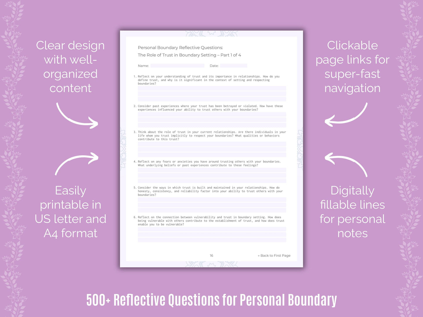 Personal Boundary Mental Health Counseling Templates