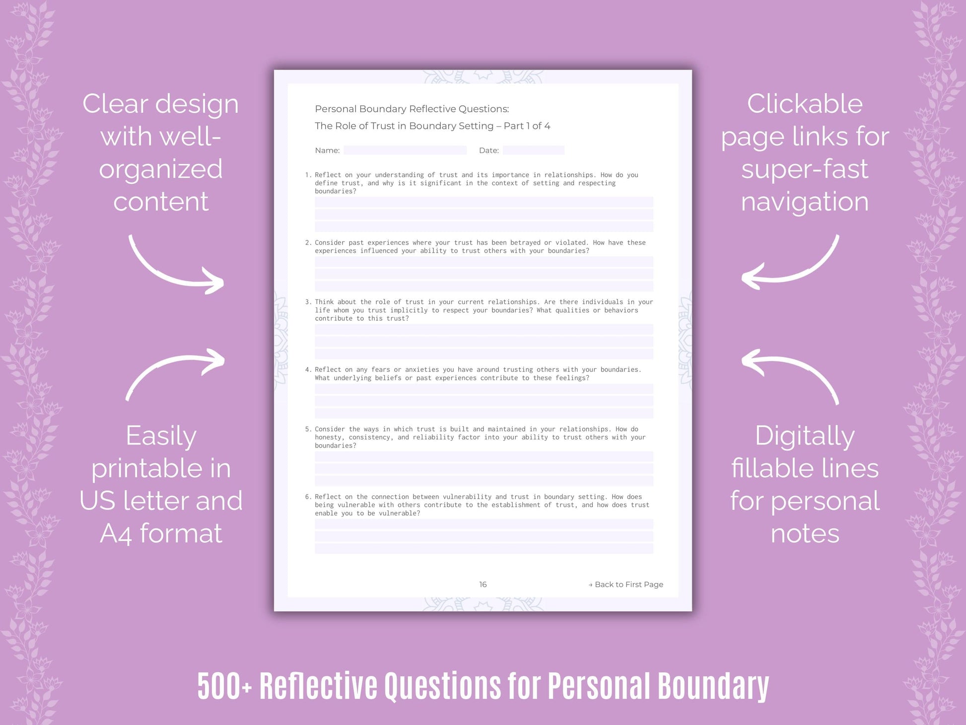 Personal Boundary Mental Health Counseling Templates