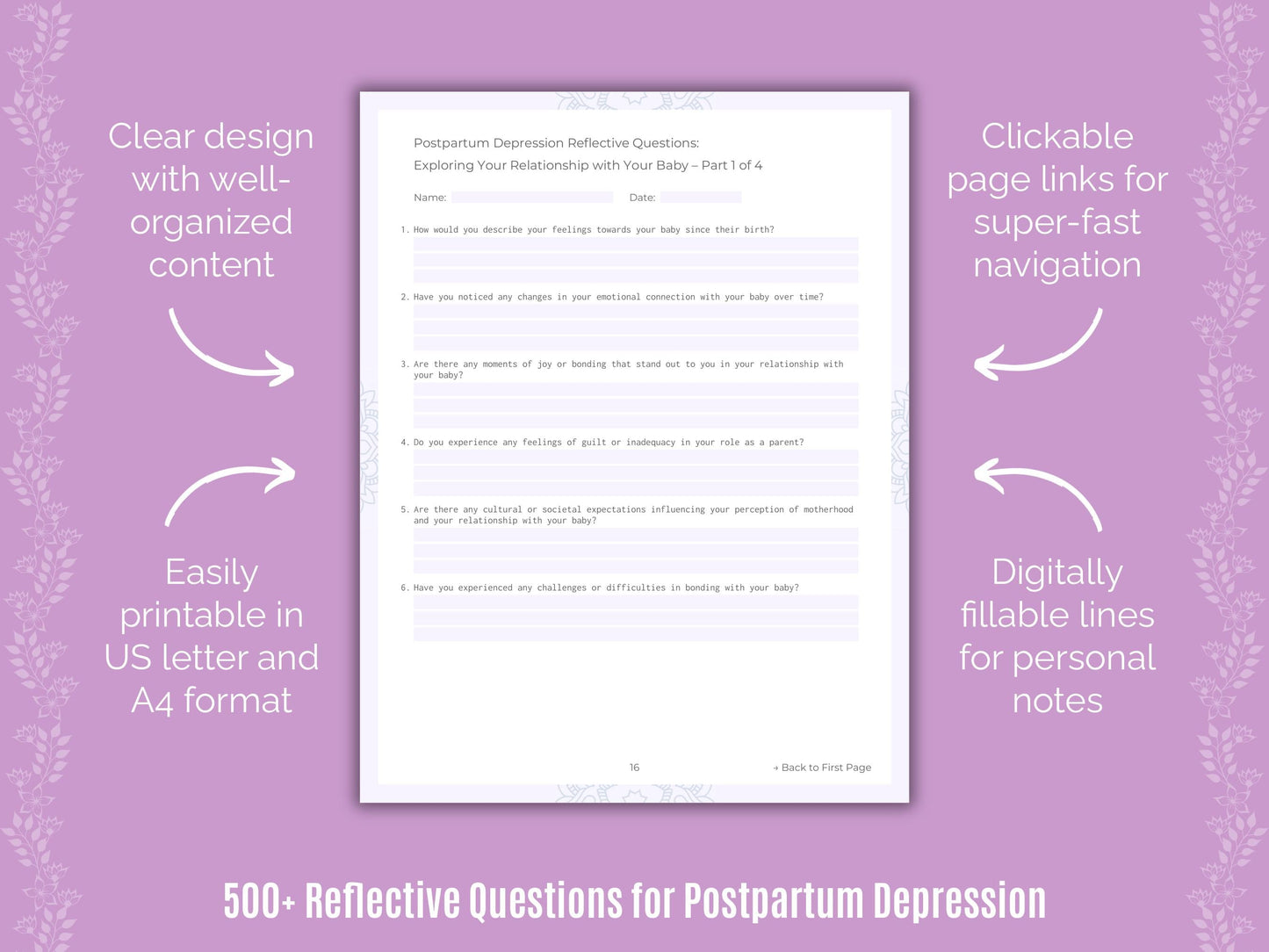 Postpartum Depression Mental Health Counseling Templates