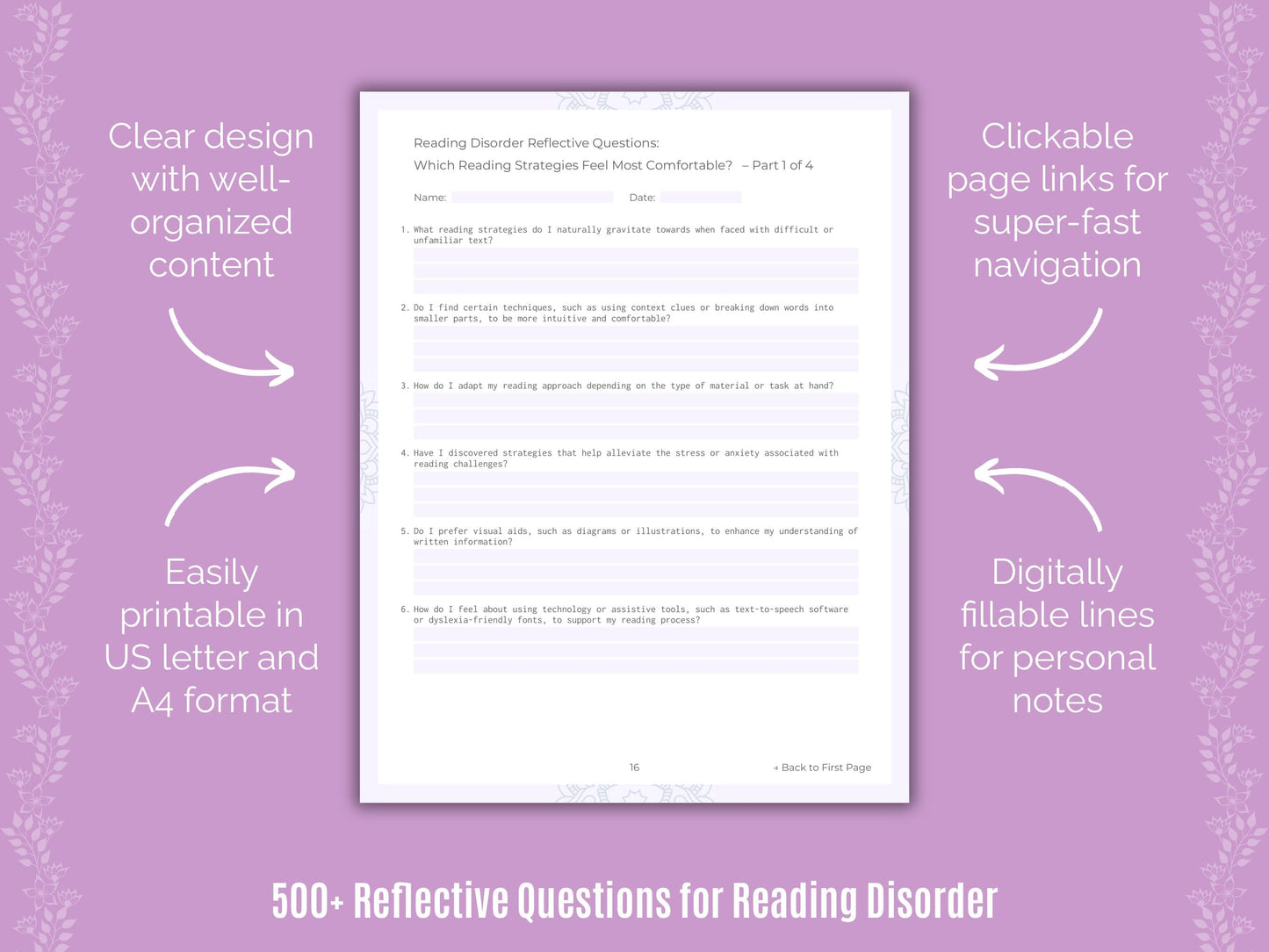 Reading Disorder Mental Health Counseling Templates