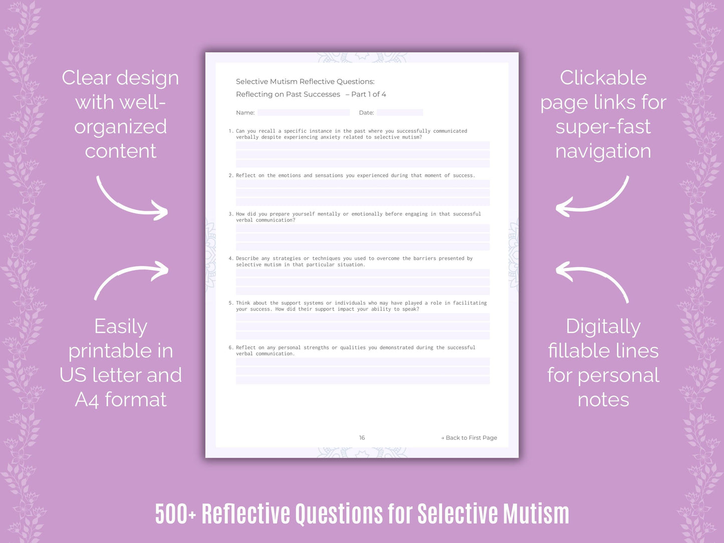 Selective Mutism Mental Health Counseling Templates