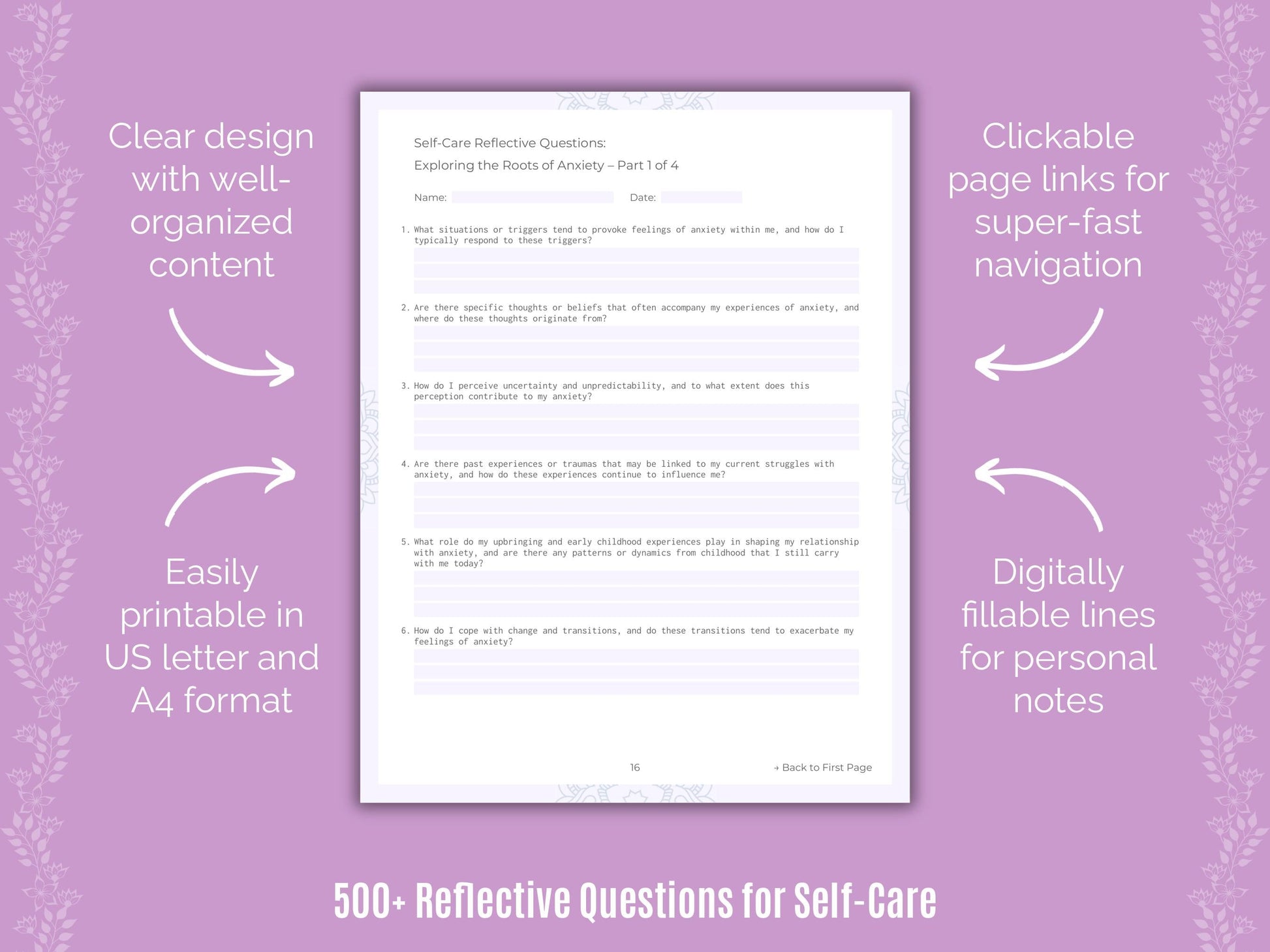 Self-Care Mental Health Counseling Templates