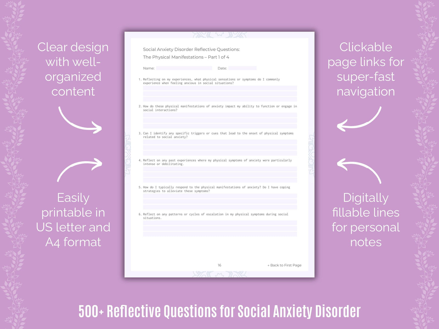 Social Anxiety Disorder Mental Health Counseling Templates