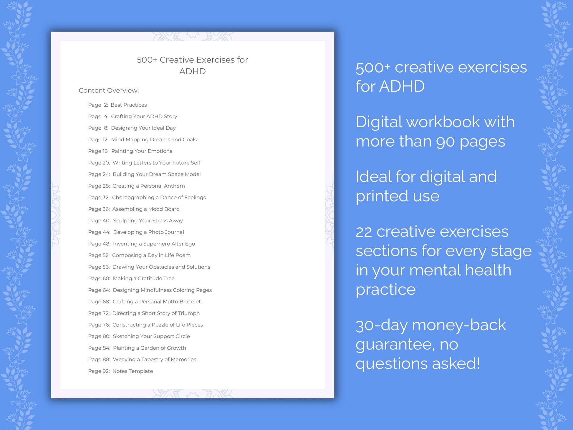 ADHD Mental Health Therapist Worksheets