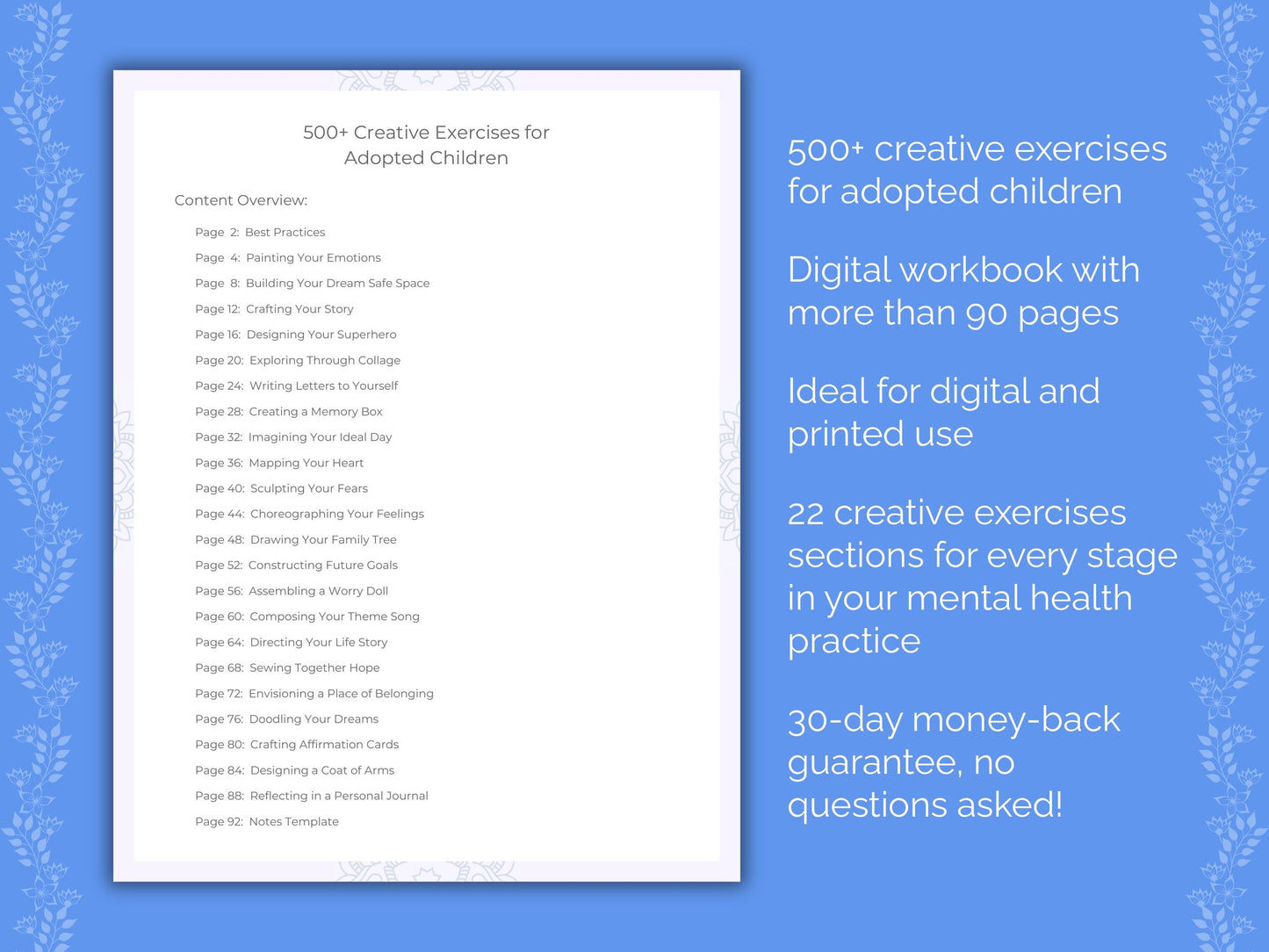 Adopted Children Mental Health Therapist Worksheets