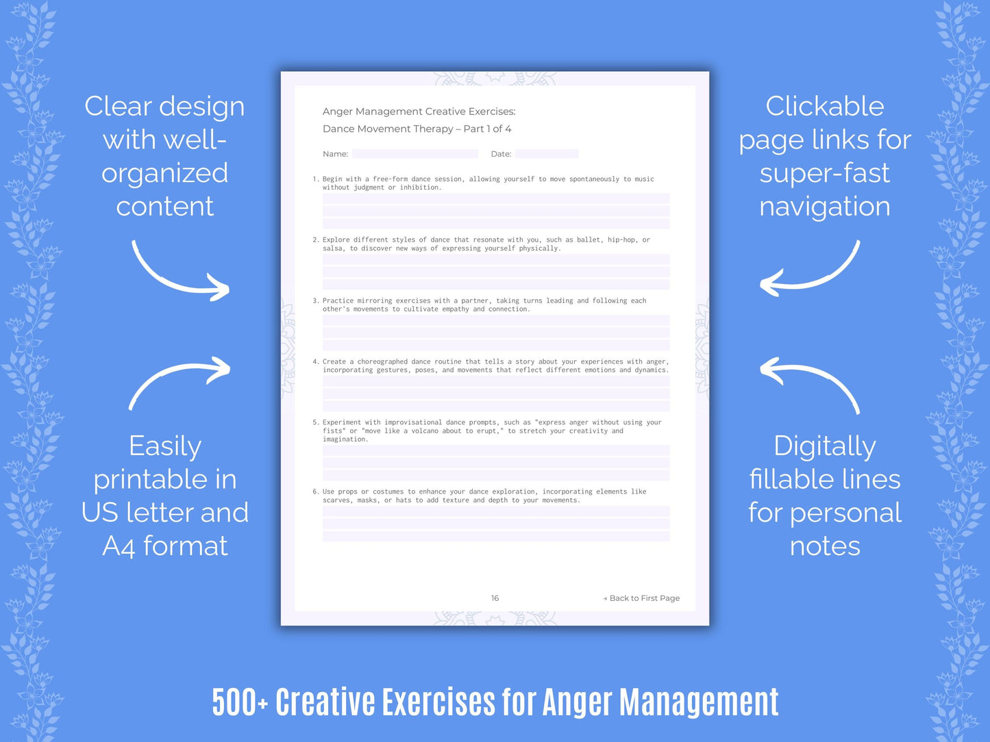 Anger Management Mental Health Counseling Templates