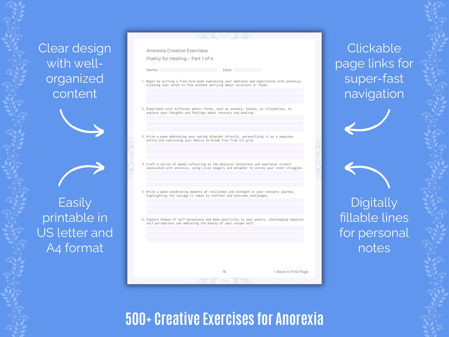 Anorexia Mental Health Counseling Templates