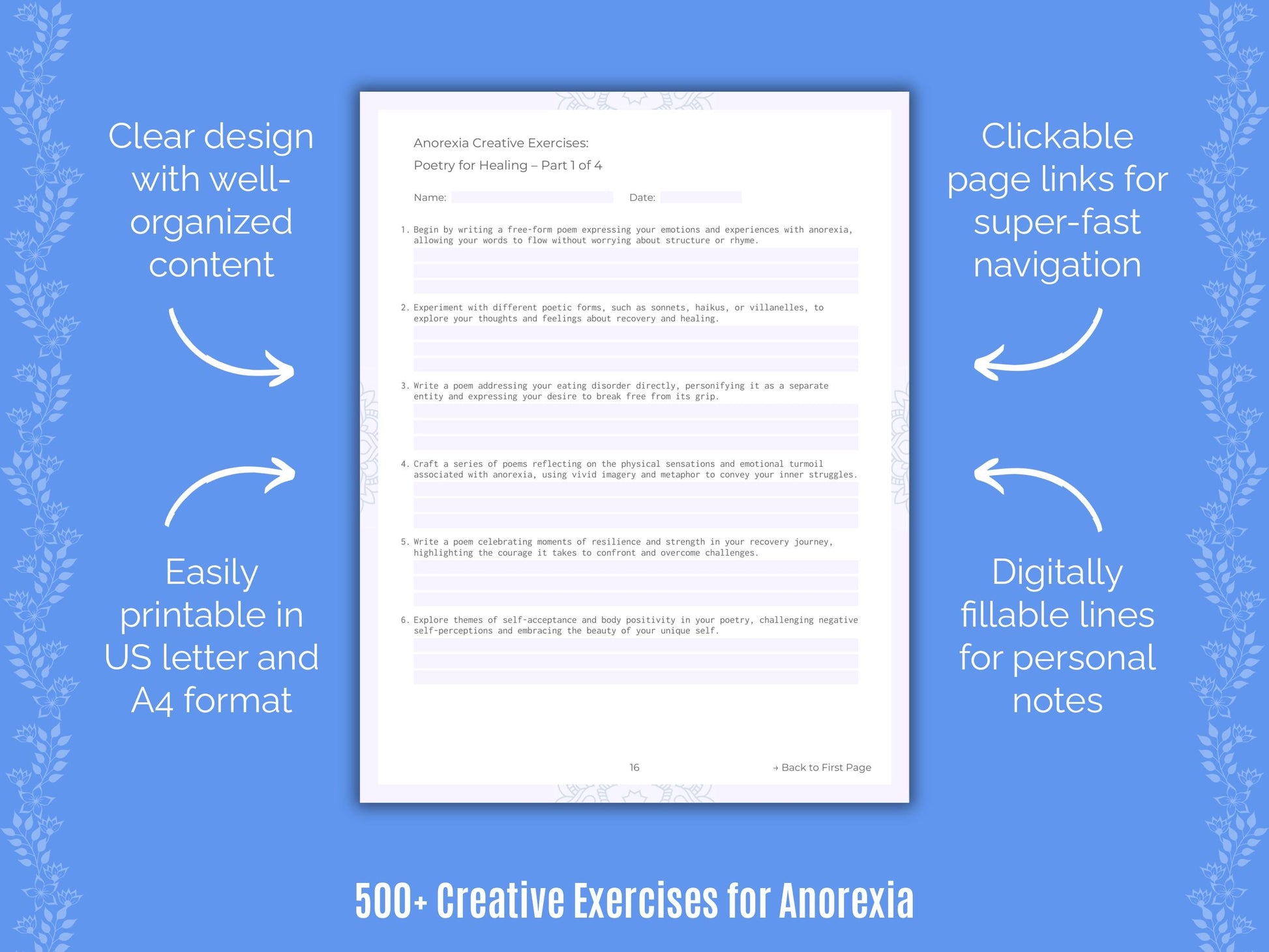 Anorexia Mental Health Counseling Templates