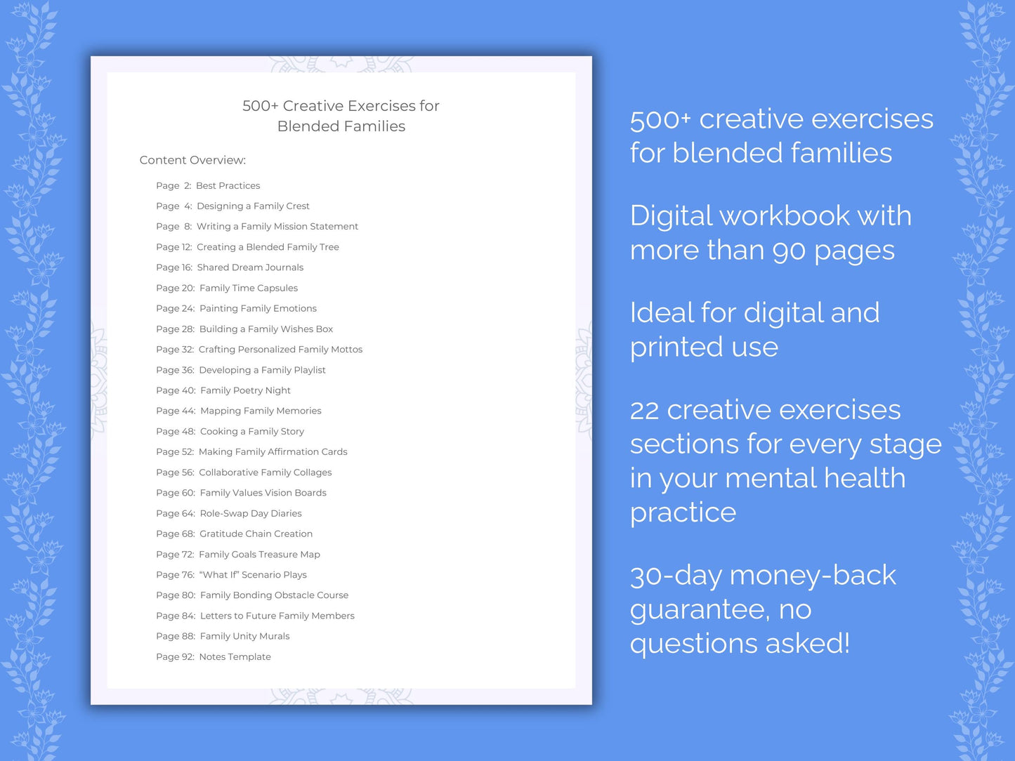 Blended Families Mental Health Therapist Worksheets