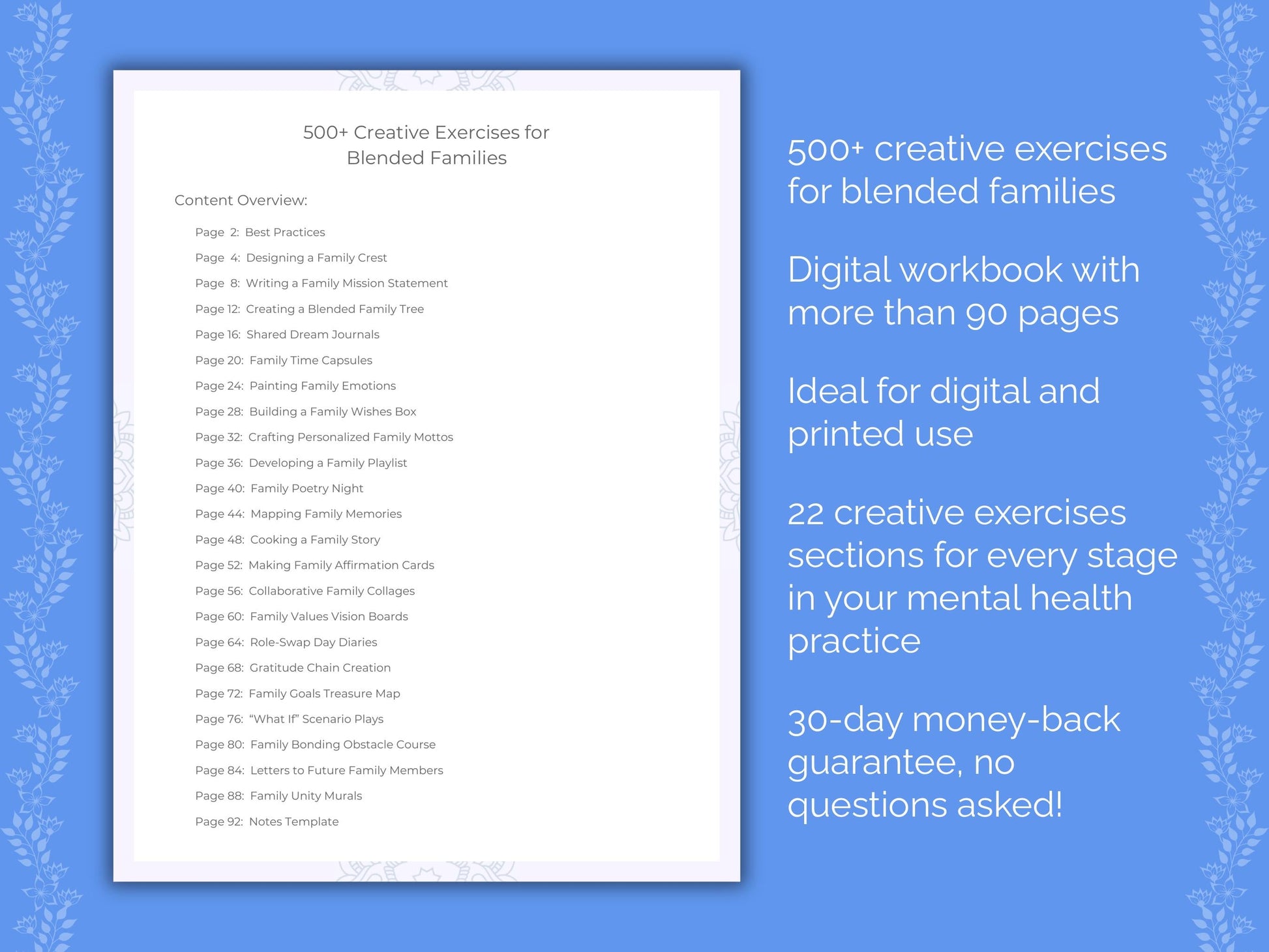 Blended Families Mental Health Therapist Worksheets