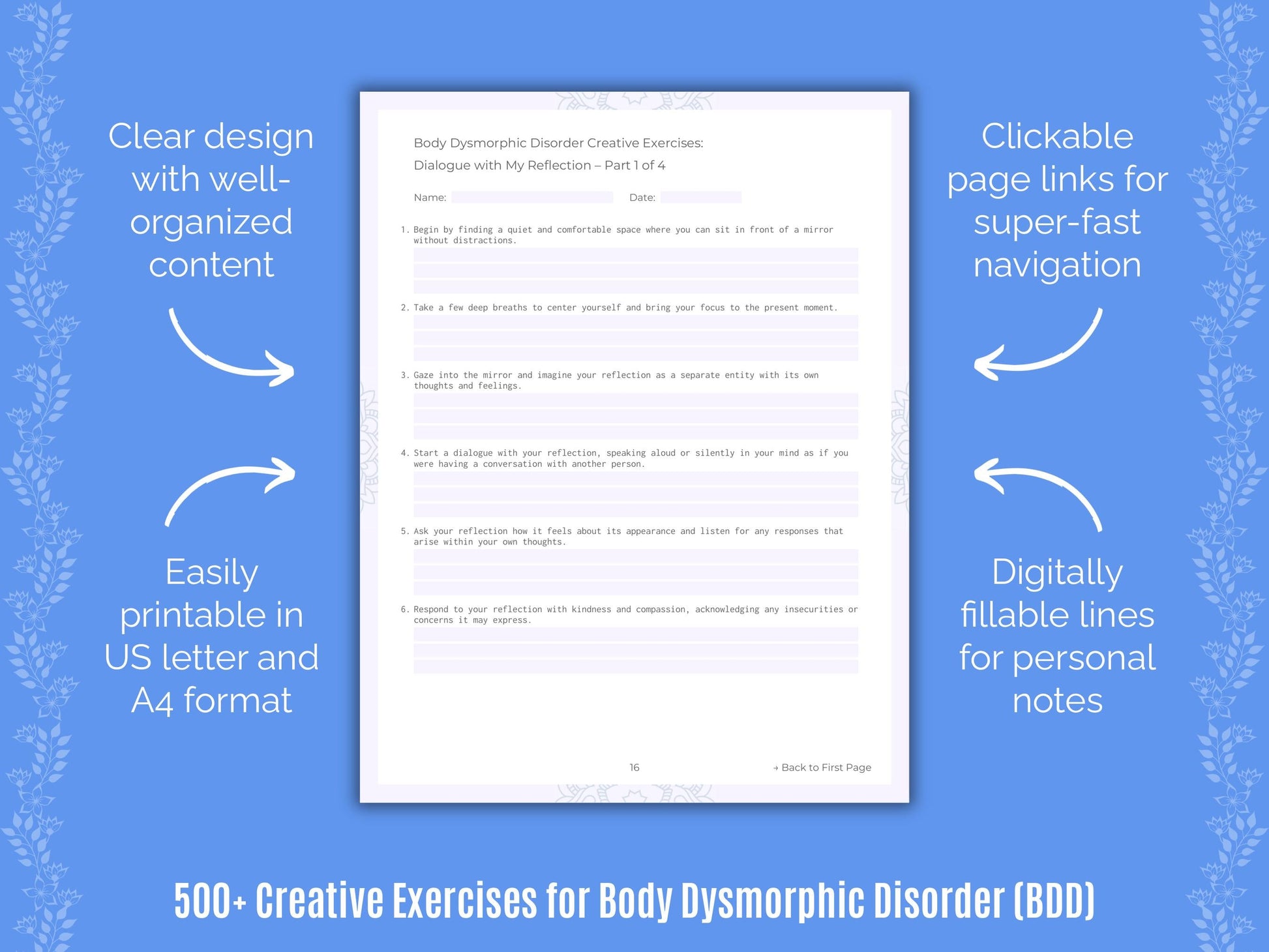 Body Dysmorphic Disorder (BDD) Mental Health Counseling Templates