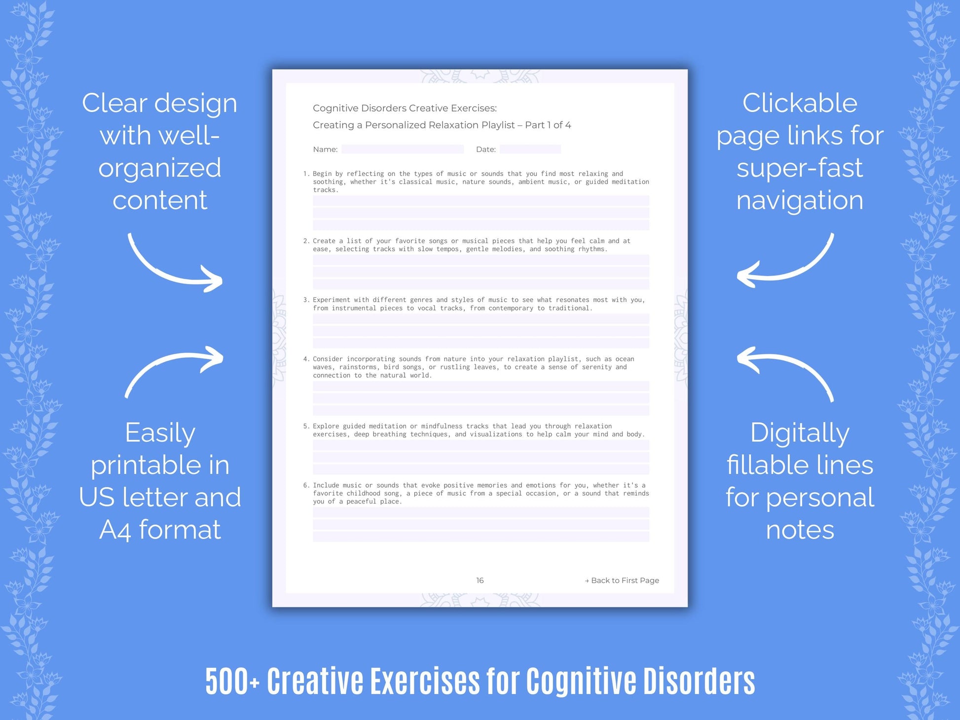 Cognitive Disorders Mental Health Counseling Templates