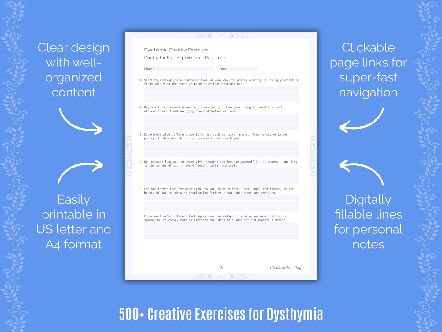 Dysthymia Mental Health Counseling Templates