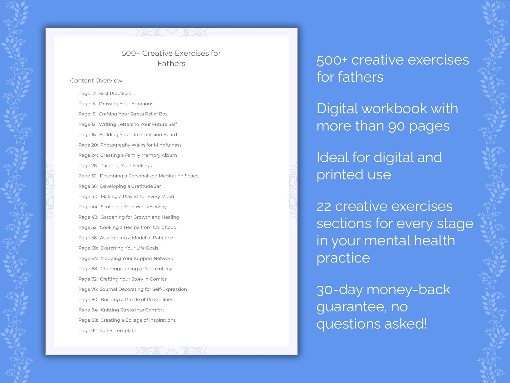 Fathers Mental Health Therapist Worksheets