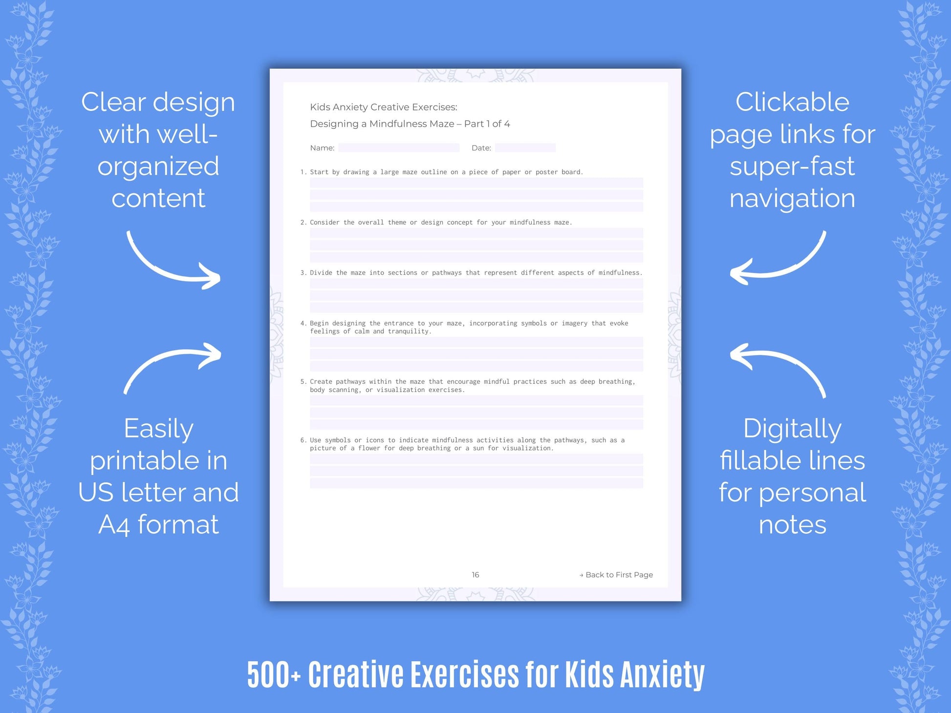 Kids Anxiety Mental Health Counseling Templates