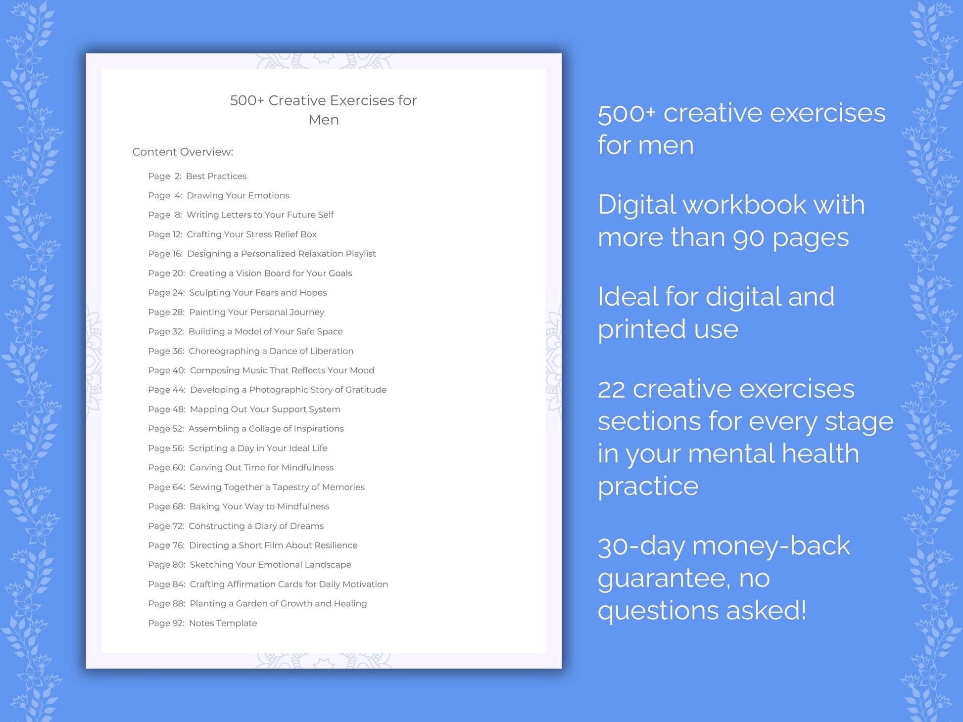 Men Mental Health Therapist Worksheets