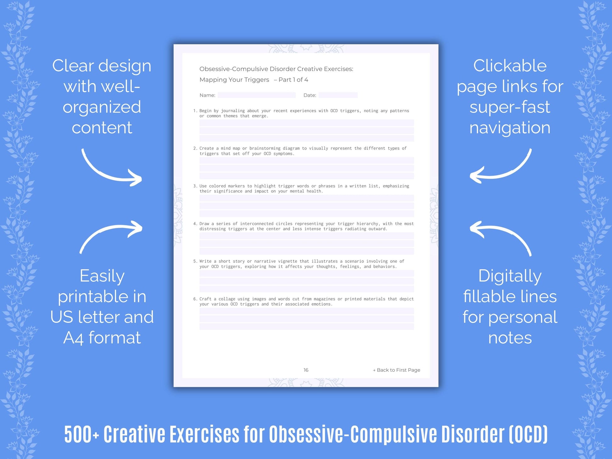 Obsessive-Compulsive Disorder (OCD) Mental Health Counseling Templates