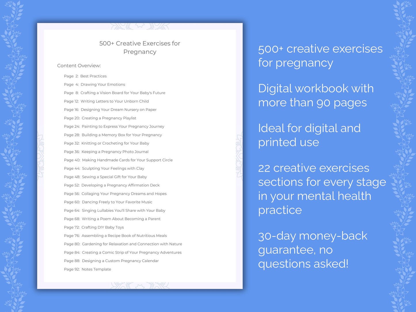 Pregnancy Mental Health Therapist Worksheets