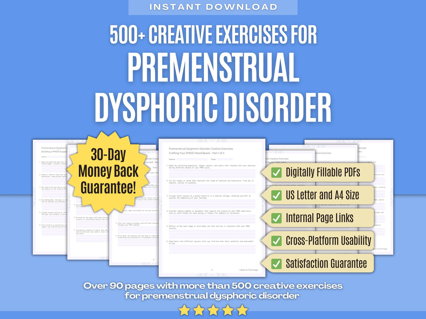 Premenstrual Dysphoric Disorder Mental Health Psychology Workbooks