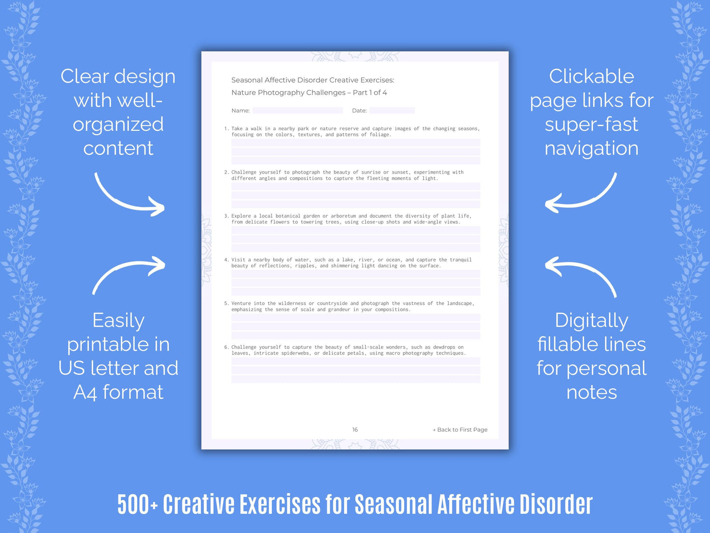 Seasonal Affective Disorder Mental Health Counseling Templates