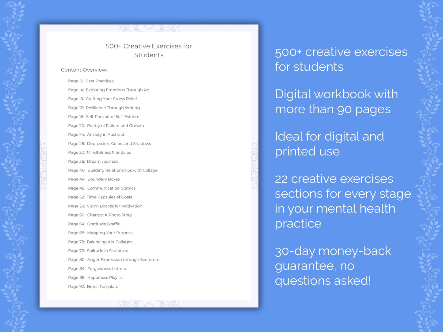 Students Mental Health Therapist Worksheets