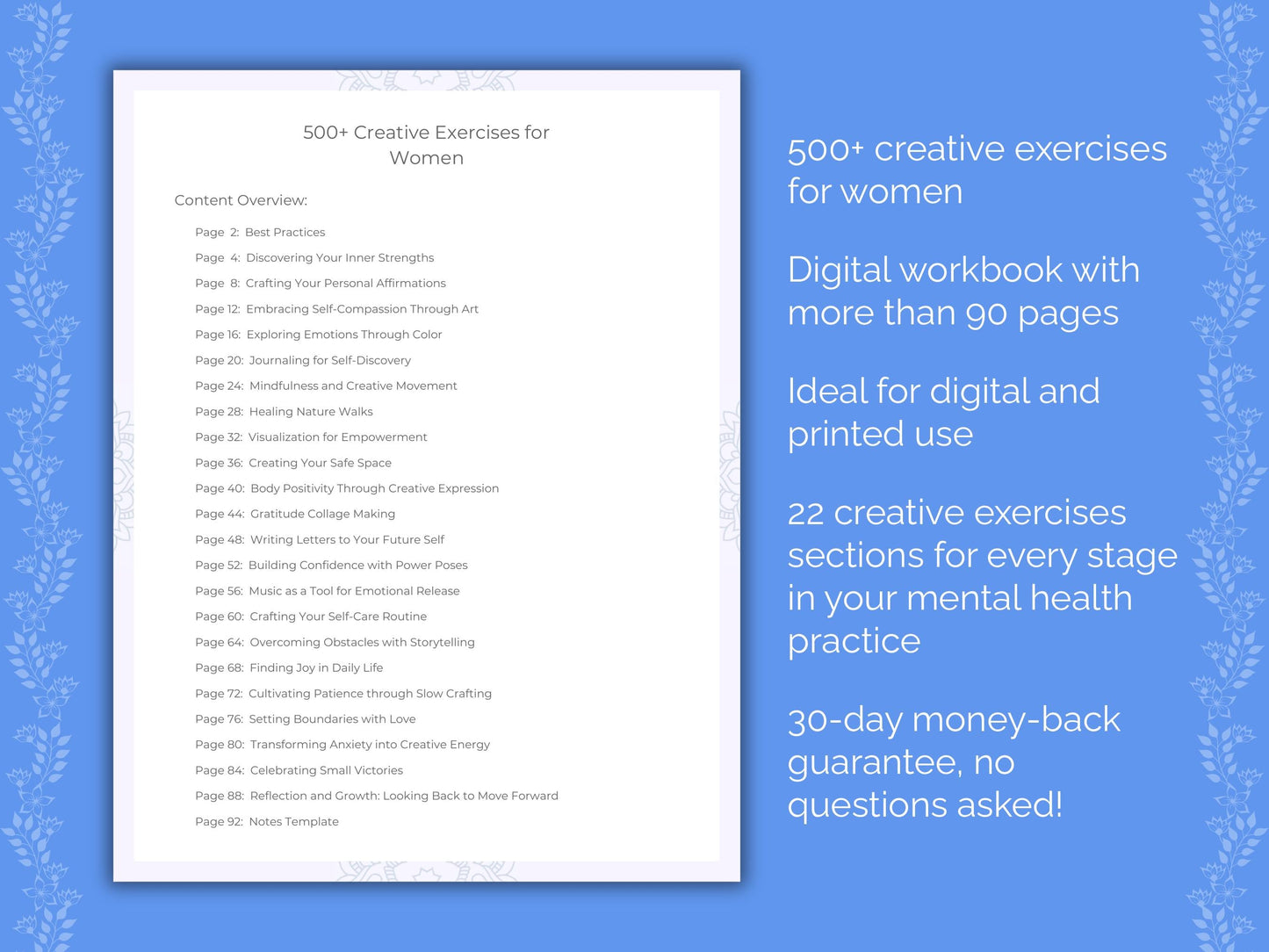 Women Mental Health Therapist Worksheets