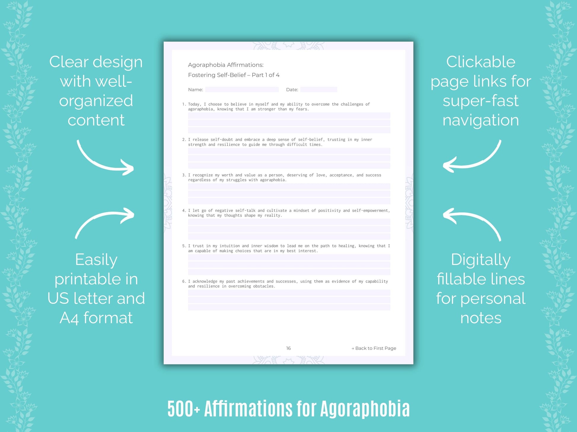 Agoraphobia Mental Health Counseling Templates