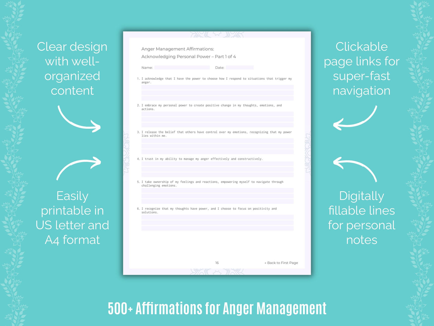 Anger Management Mental Health Counseling Templates