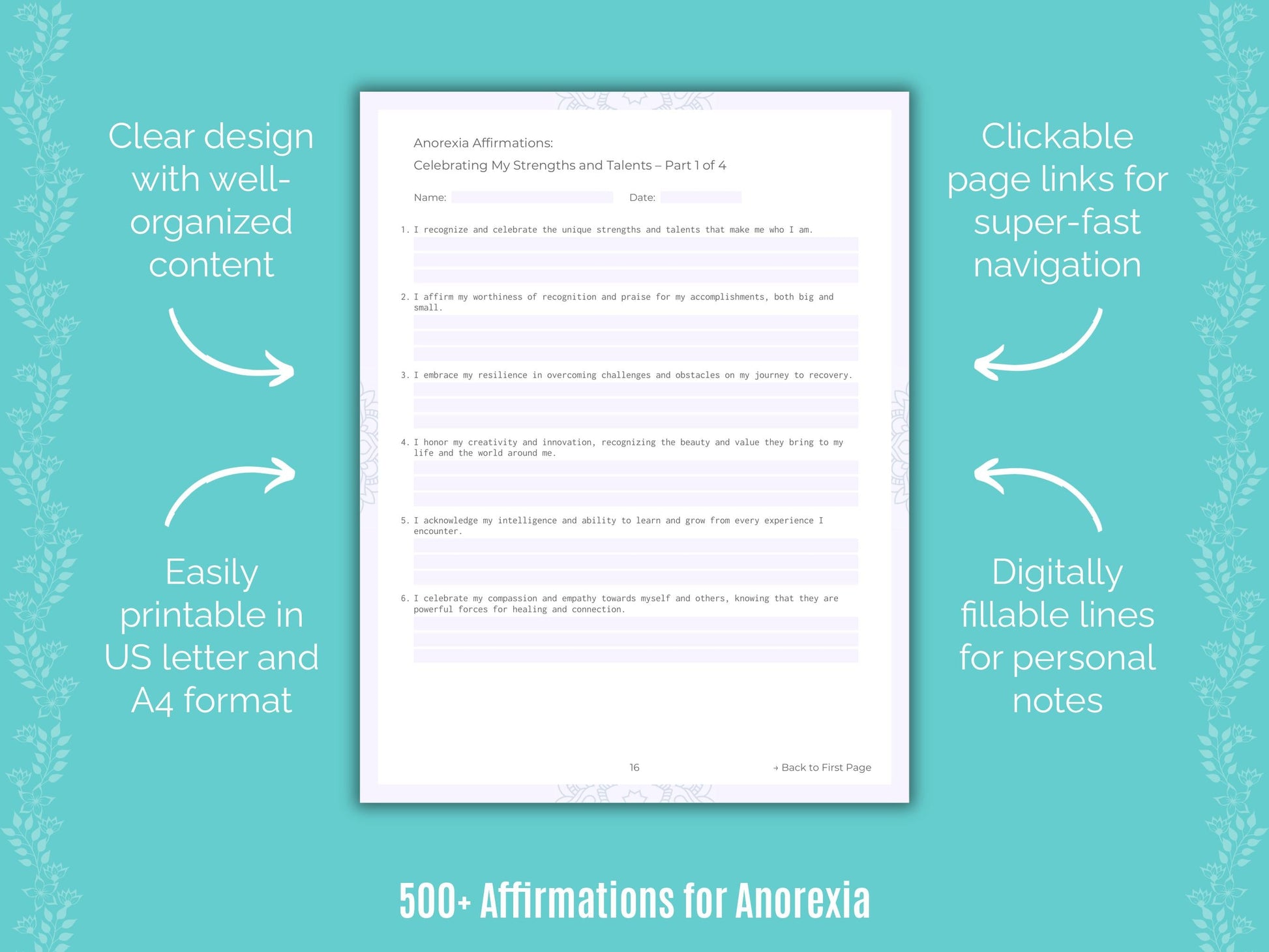 Anorexia Mental Health Counseling Templates