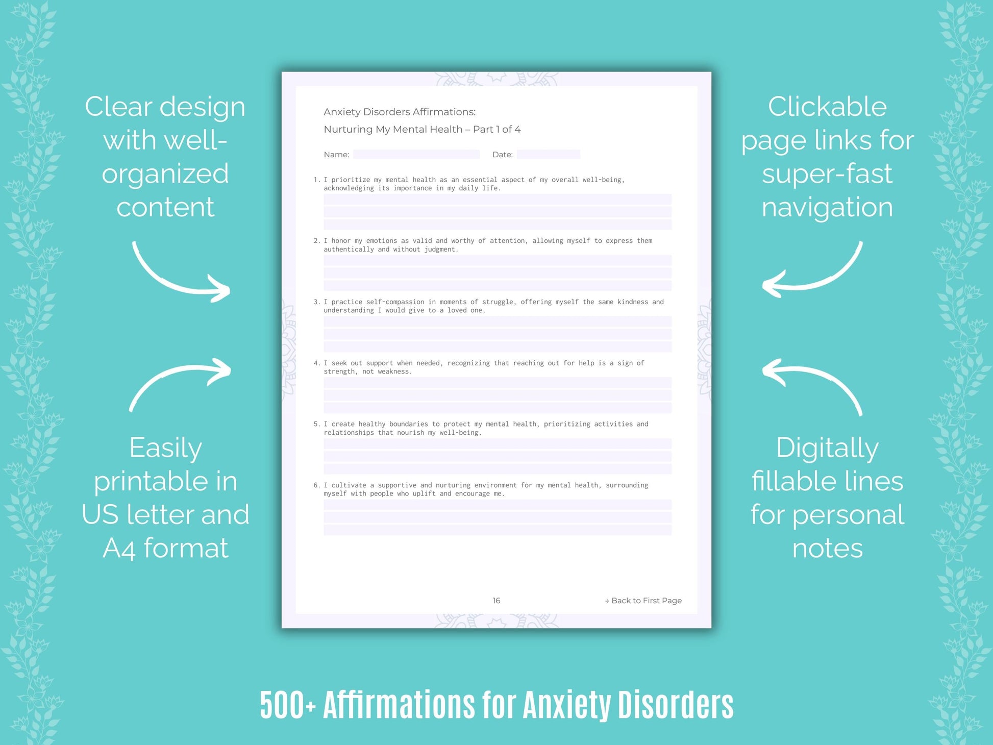 Anxiety Disorders Mental Health Counseling Templates