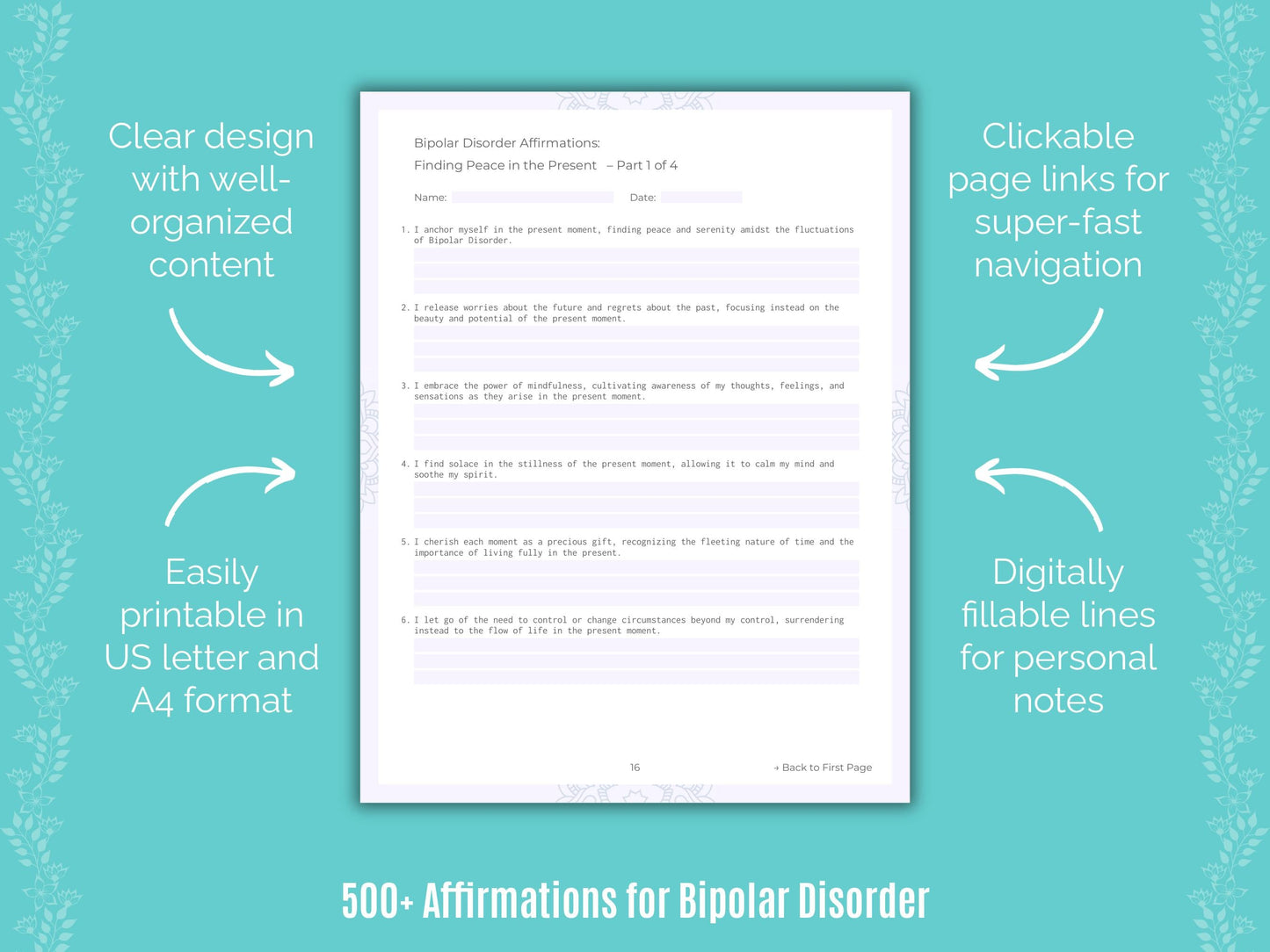 Bipolar Disorder Mental Health Counseling Templates