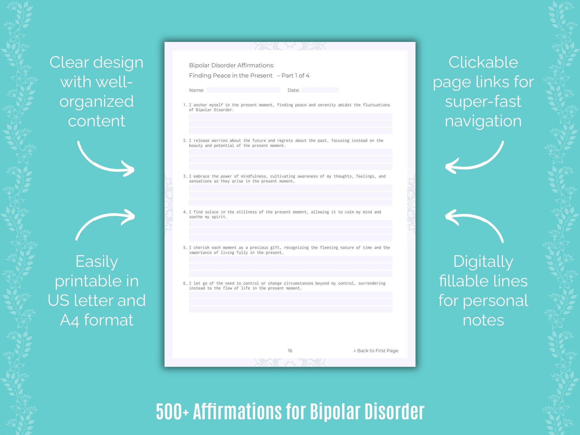 Bipolar Disorder Mental Health Counseling Templates