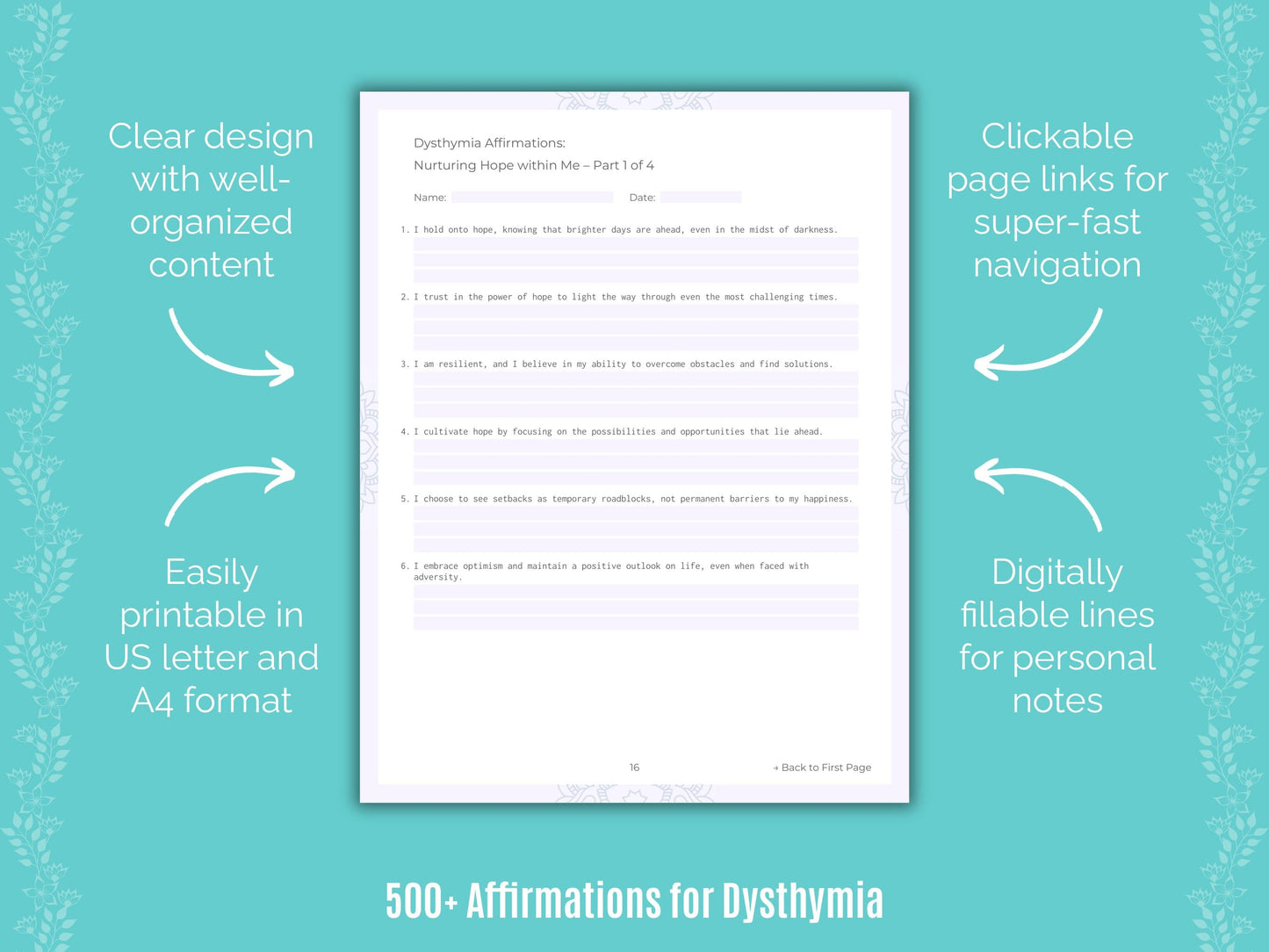 Dysthymia Mental Health Counseling Templates