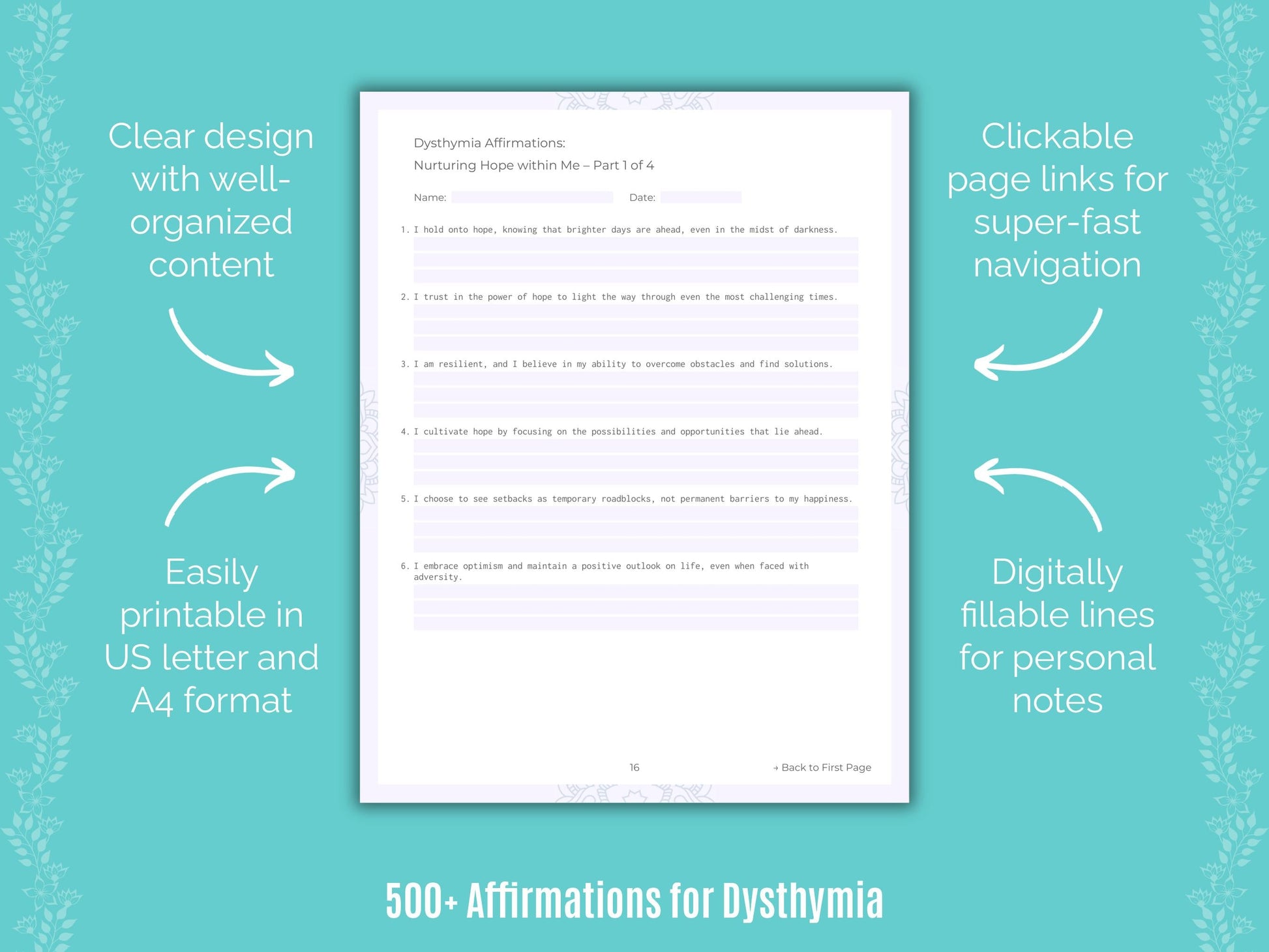 Dysthymia Mental Health Counseling Templates