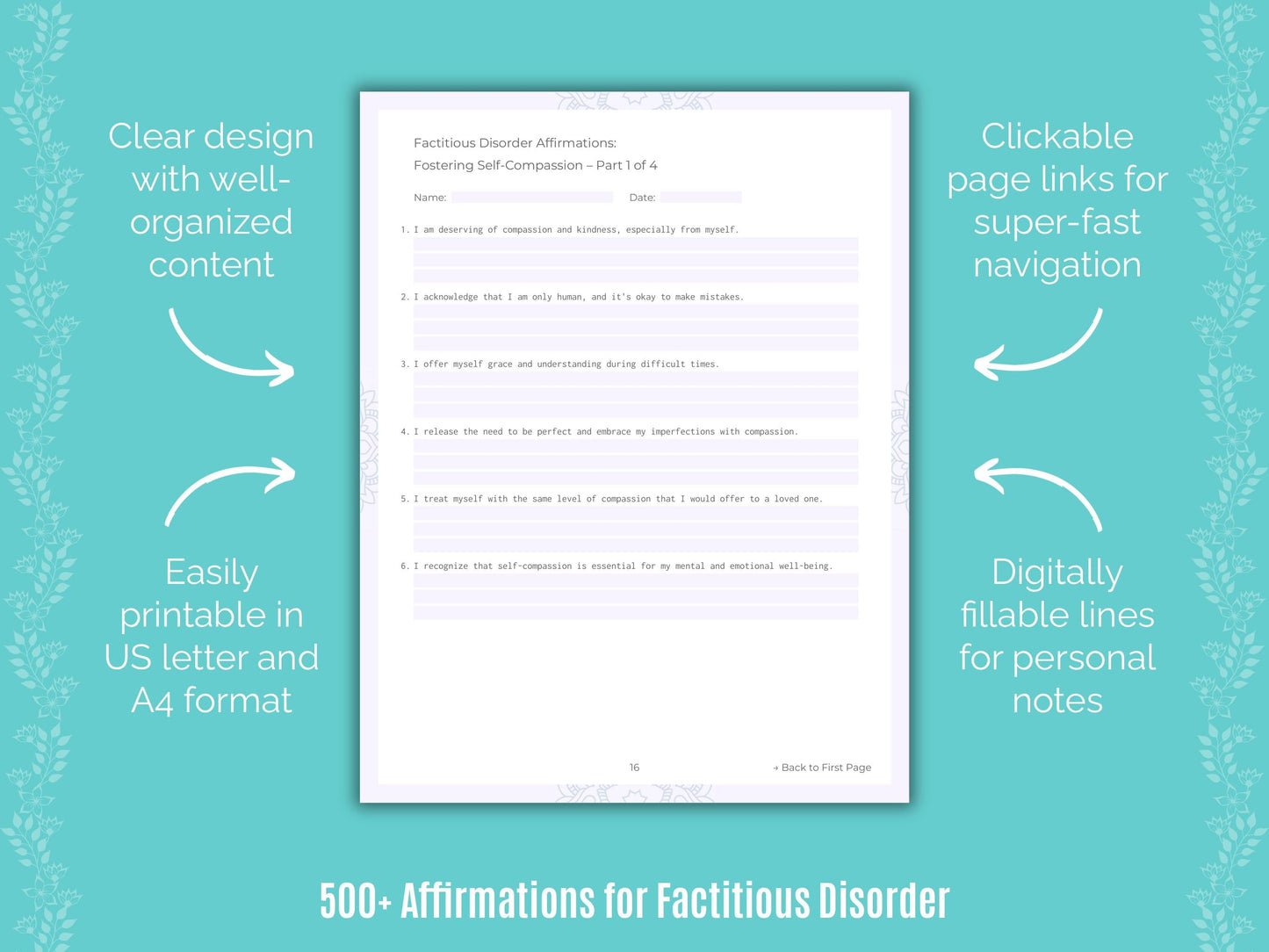 Factitious Disorder Mental Health Counseling Templates