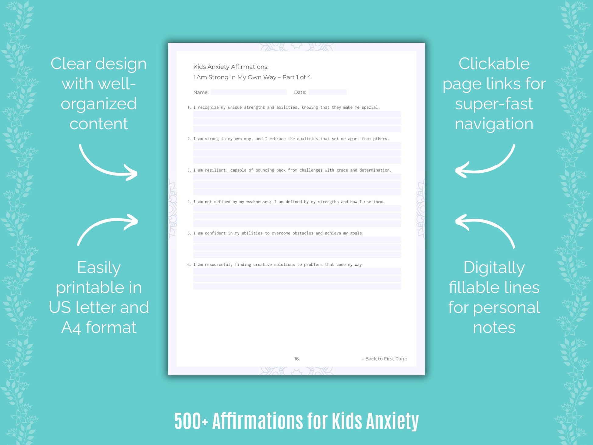 Kids Anxiety Mental Health Counseling Templates