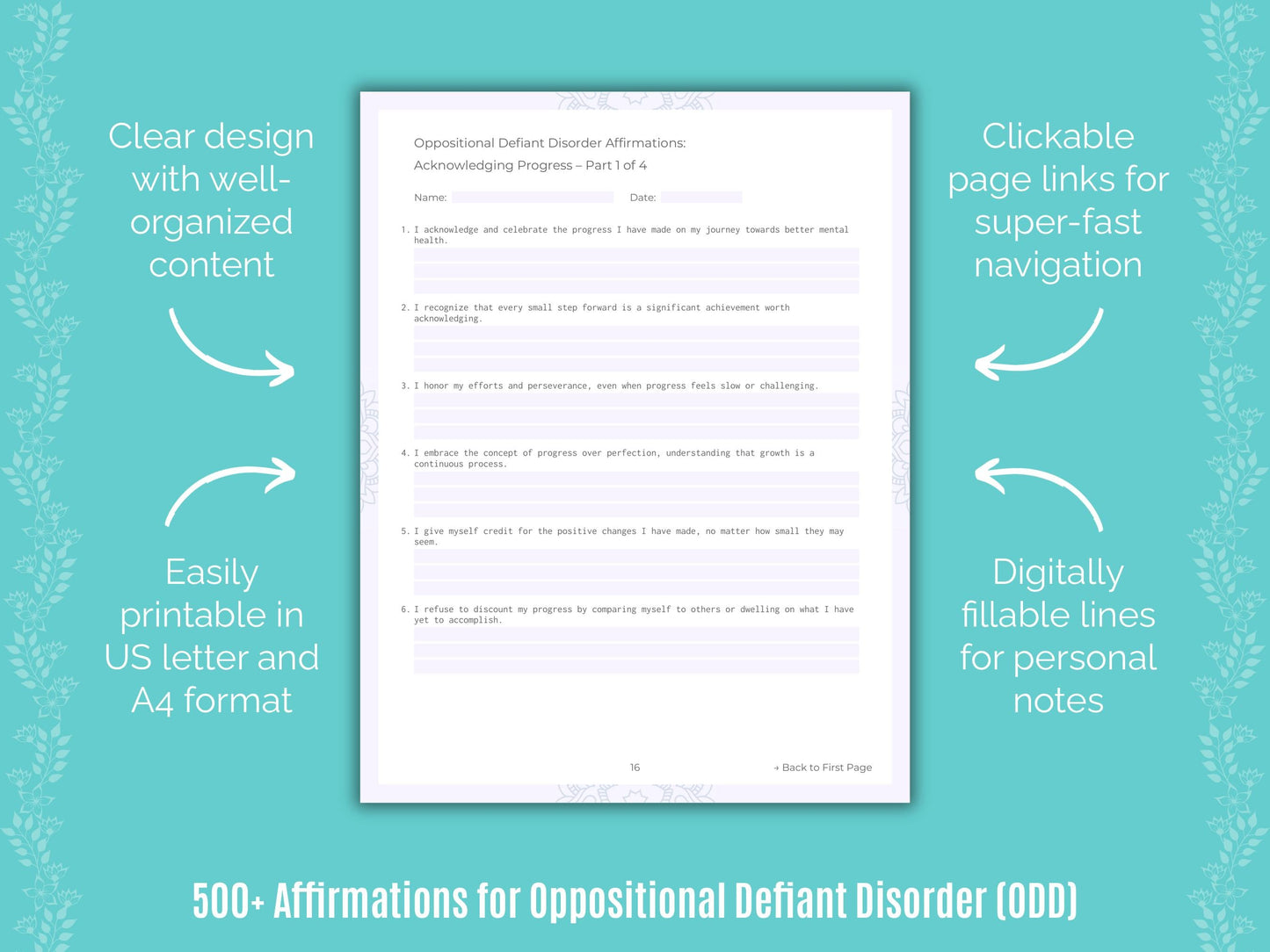 Oppositional Defiant Disorder (ODD) Mental Health Counseling Templates