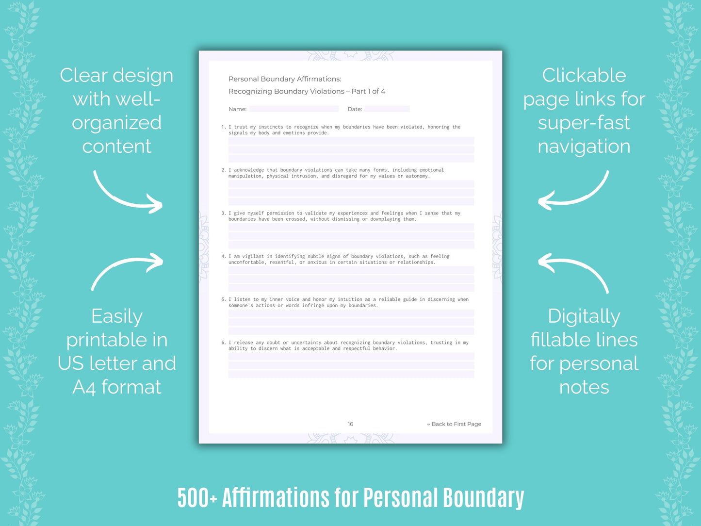 Personal Boundary Mental Health Counseling Templates