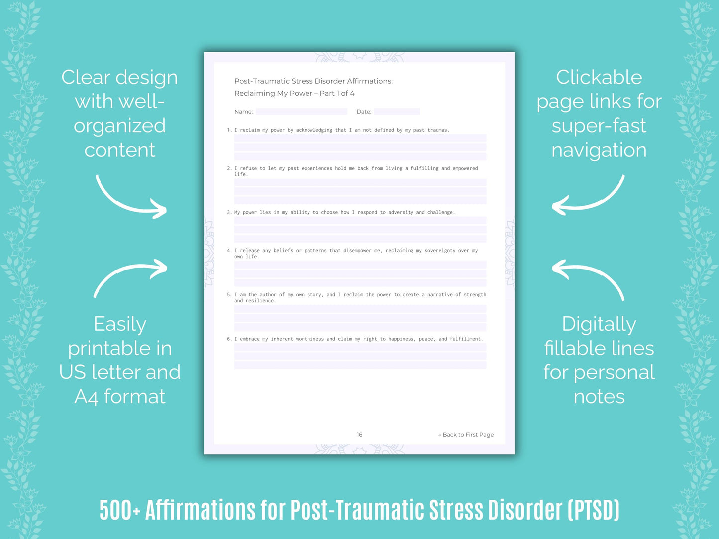 Post-Traumatic Stress Disorder (PTSD) Mental Health Counseling Templates