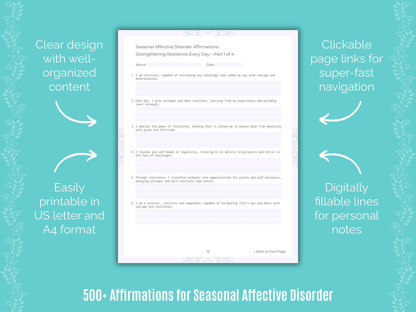 Seasonal Affective Disorder Mental Health Counseling Templates