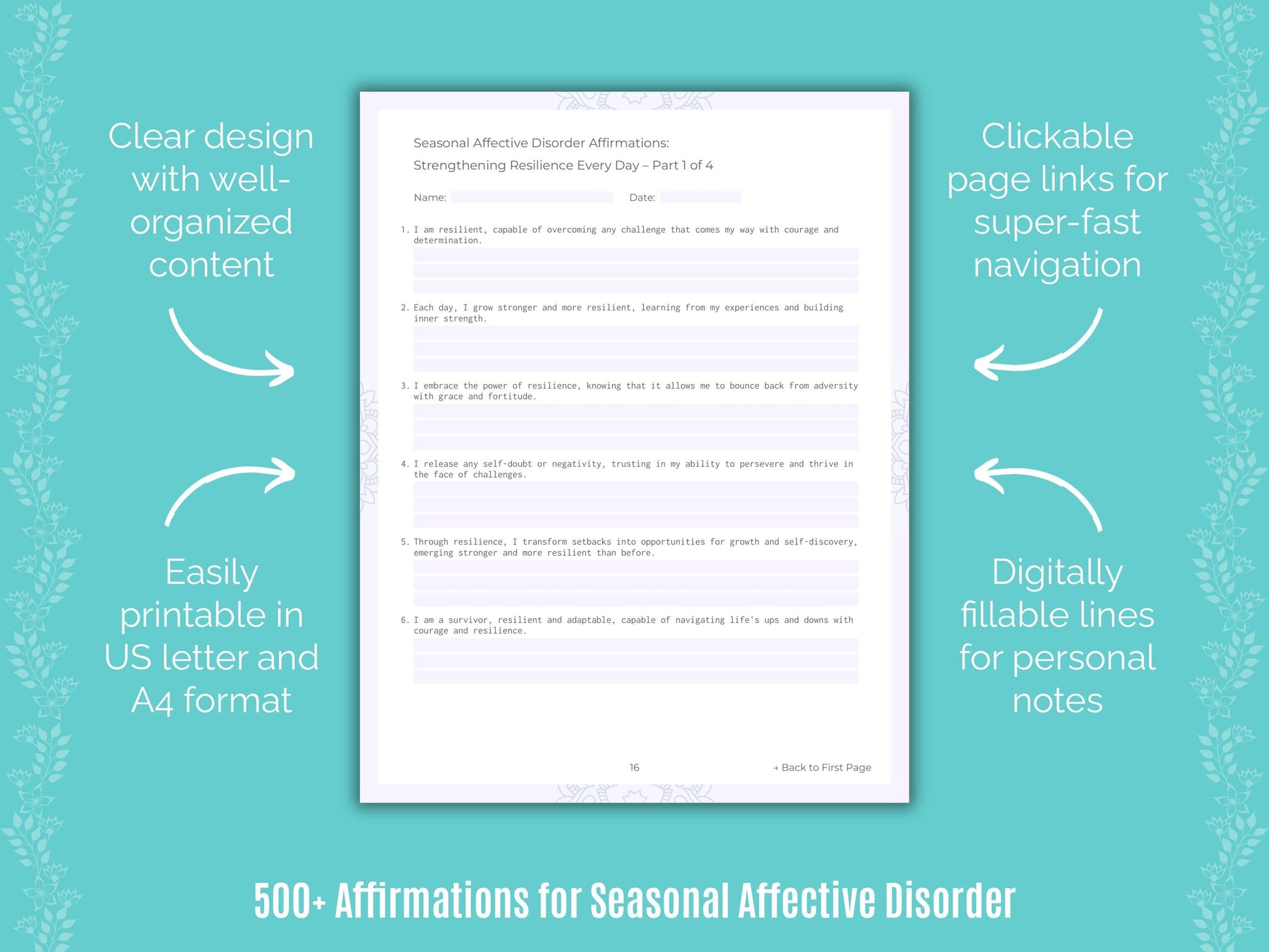 Seasonal Affective Disorder Mental Health Counseling Templates