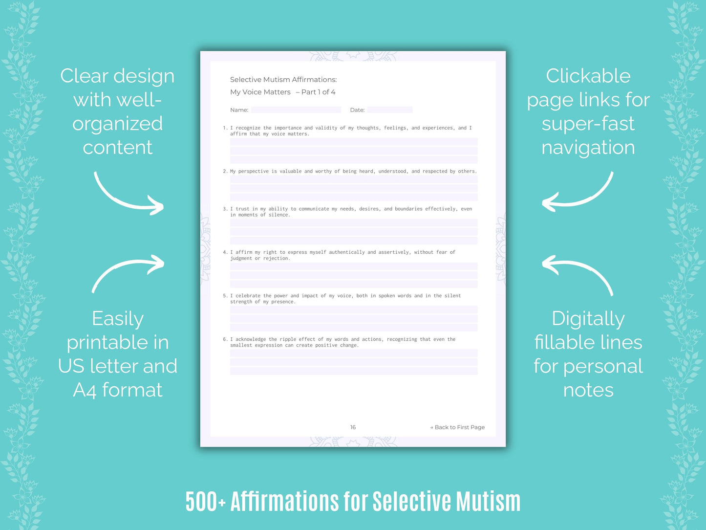 Selective Mutism Mental Health Counseling Templates