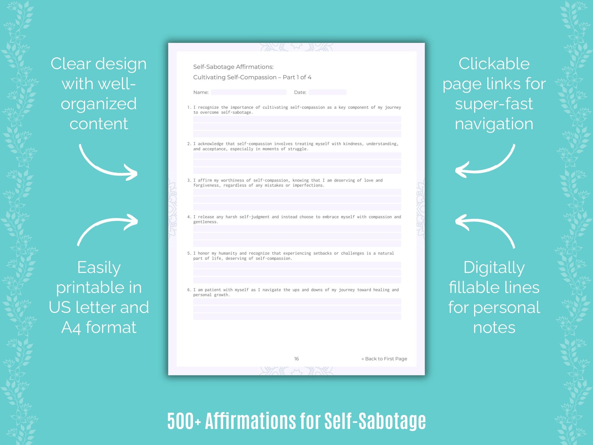 Self-Sabotage Mental Health Counseling Templates