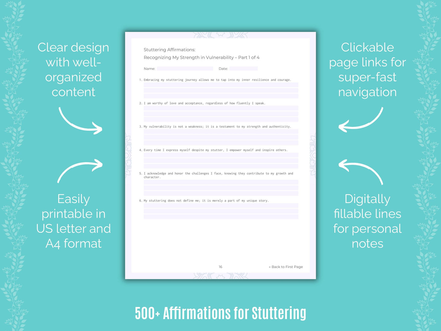 Stuttering Mental Health Counseling Templates