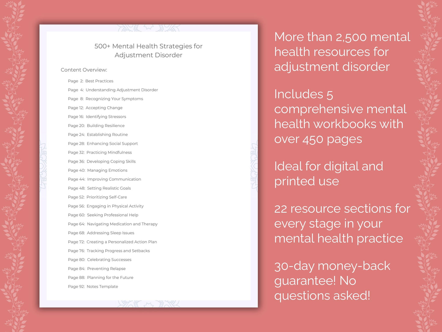 Adjustment Disorder Mental Health Counseling Templates