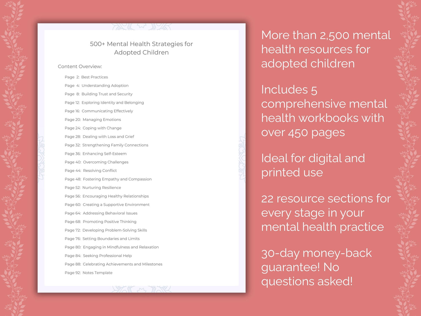 Adopted Children Mental Health Counseling Templates