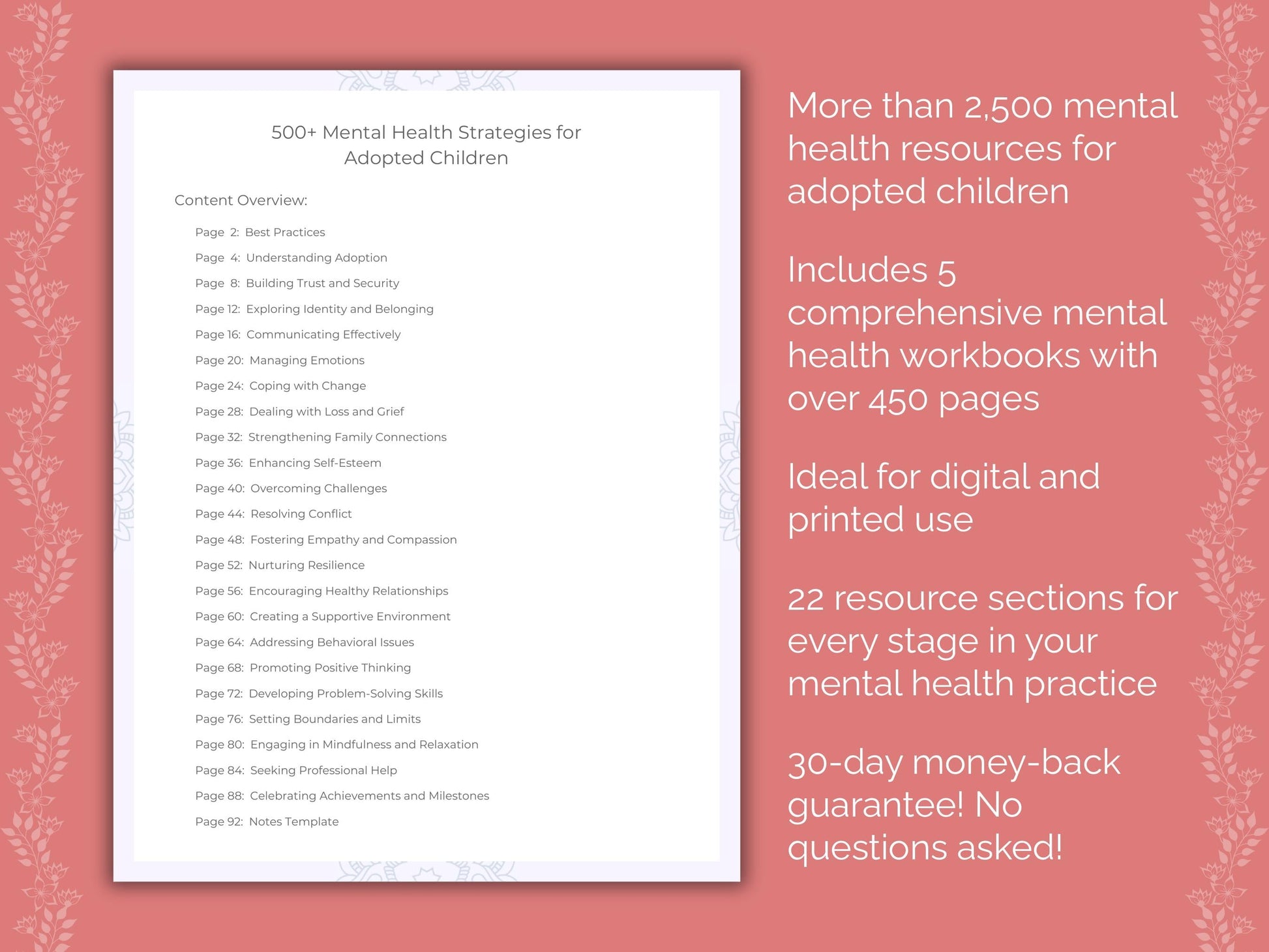 Adopted Children Mental Health Counseling Templates