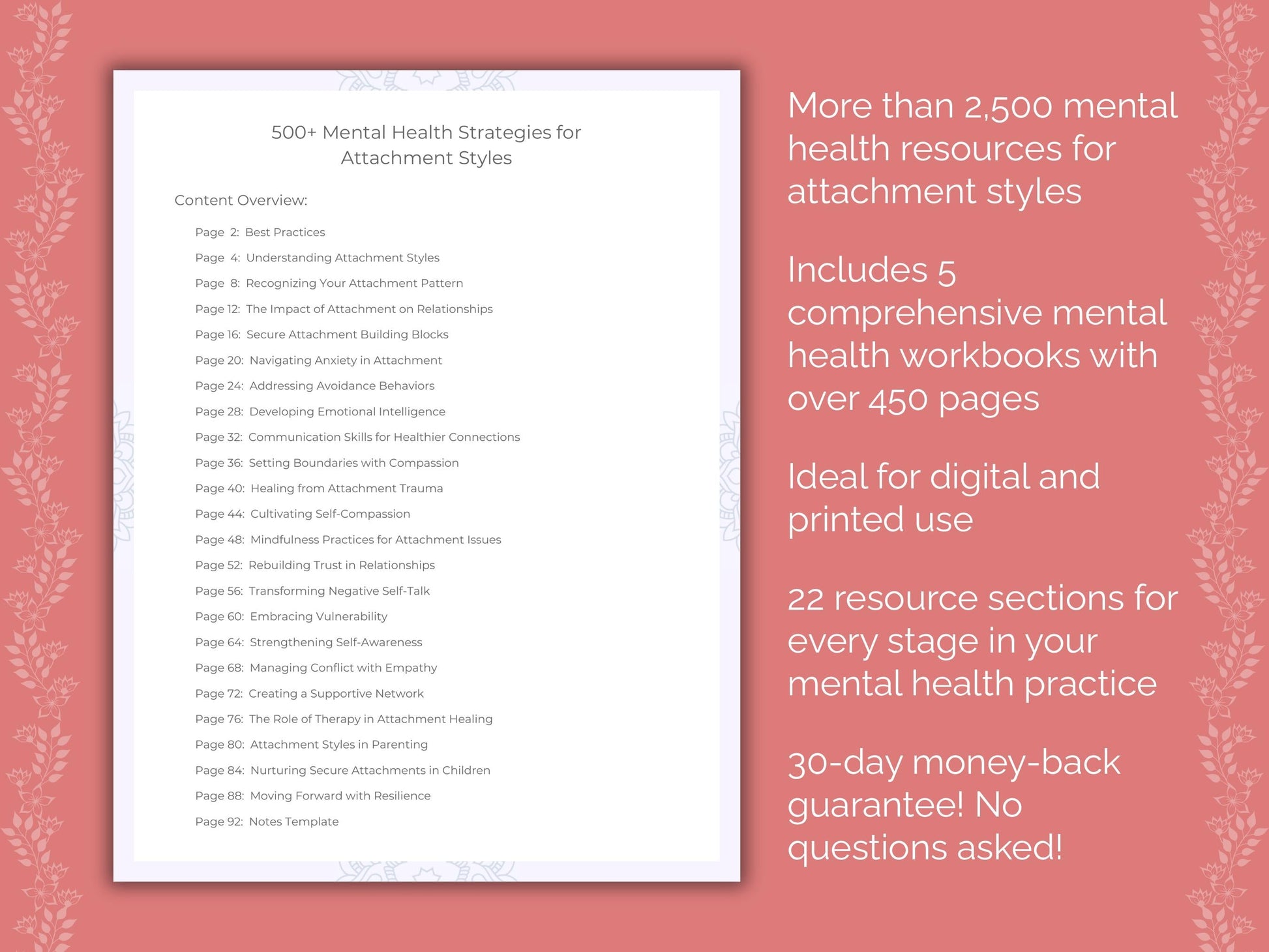 Attachment Styles Mental Health Counseling Templates