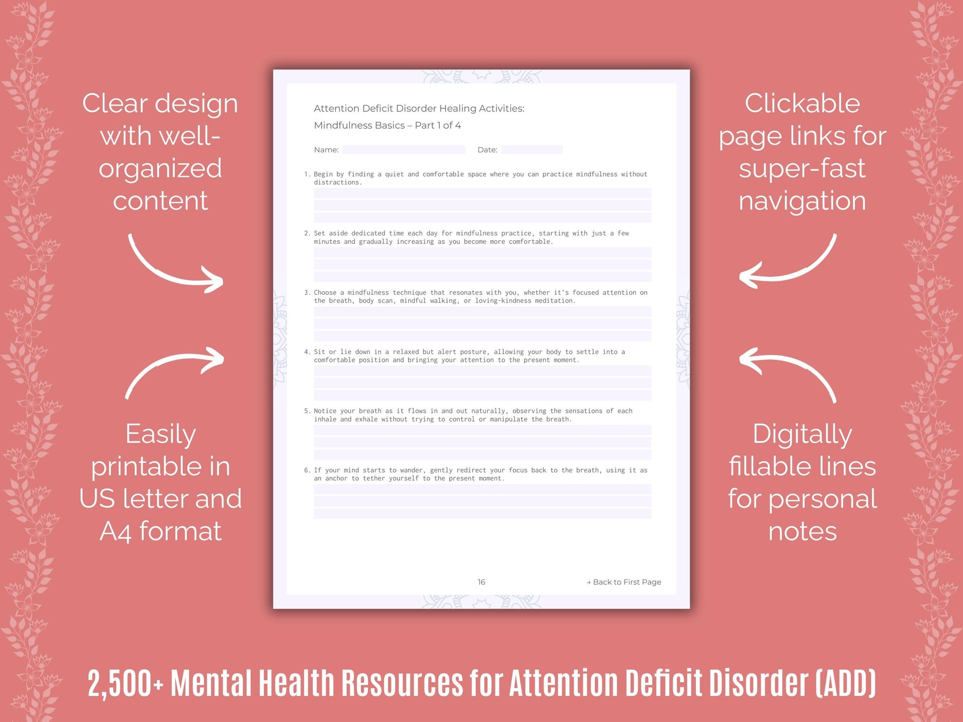 Attention Deficit Disorder (ADD) Mental Health Counselor Cheat Sheets