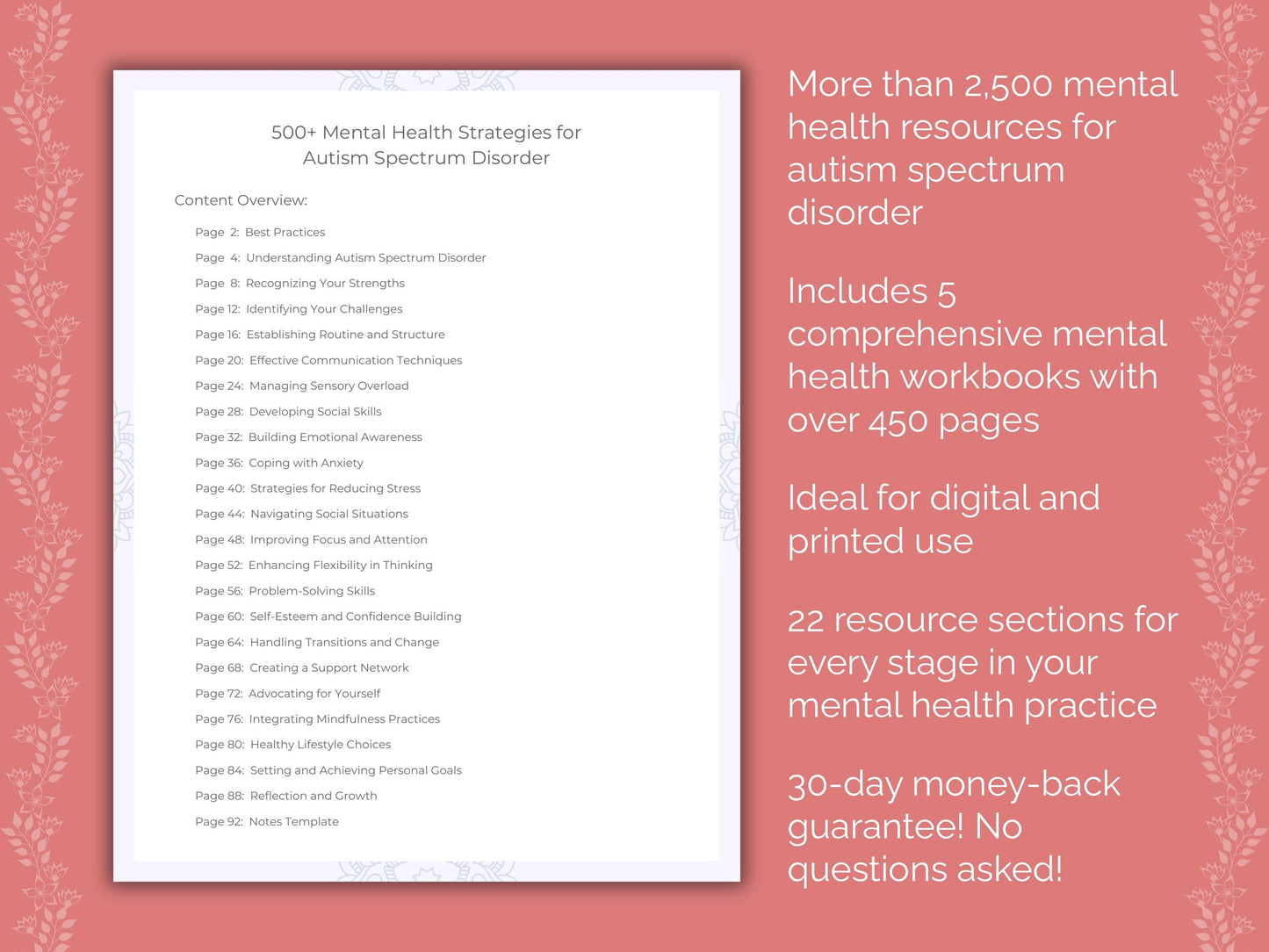 Autism Spectrum Disorder Mental Health Counseling Templates